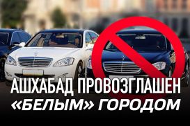 Все автомобили в Туркменистане будут белого цвета