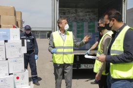 В Алматы прибыл борт с гуманитарной помощью