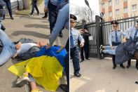 Участников акции памяти жертв резни в Буче задержали в Алматы