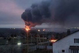 В России загорелся склад боеприпасов