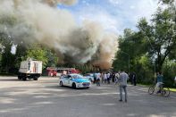 В Алматы на Атакенте произошел пожар