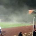 В Шымкенте во время футбольного матча обрушилась крыша